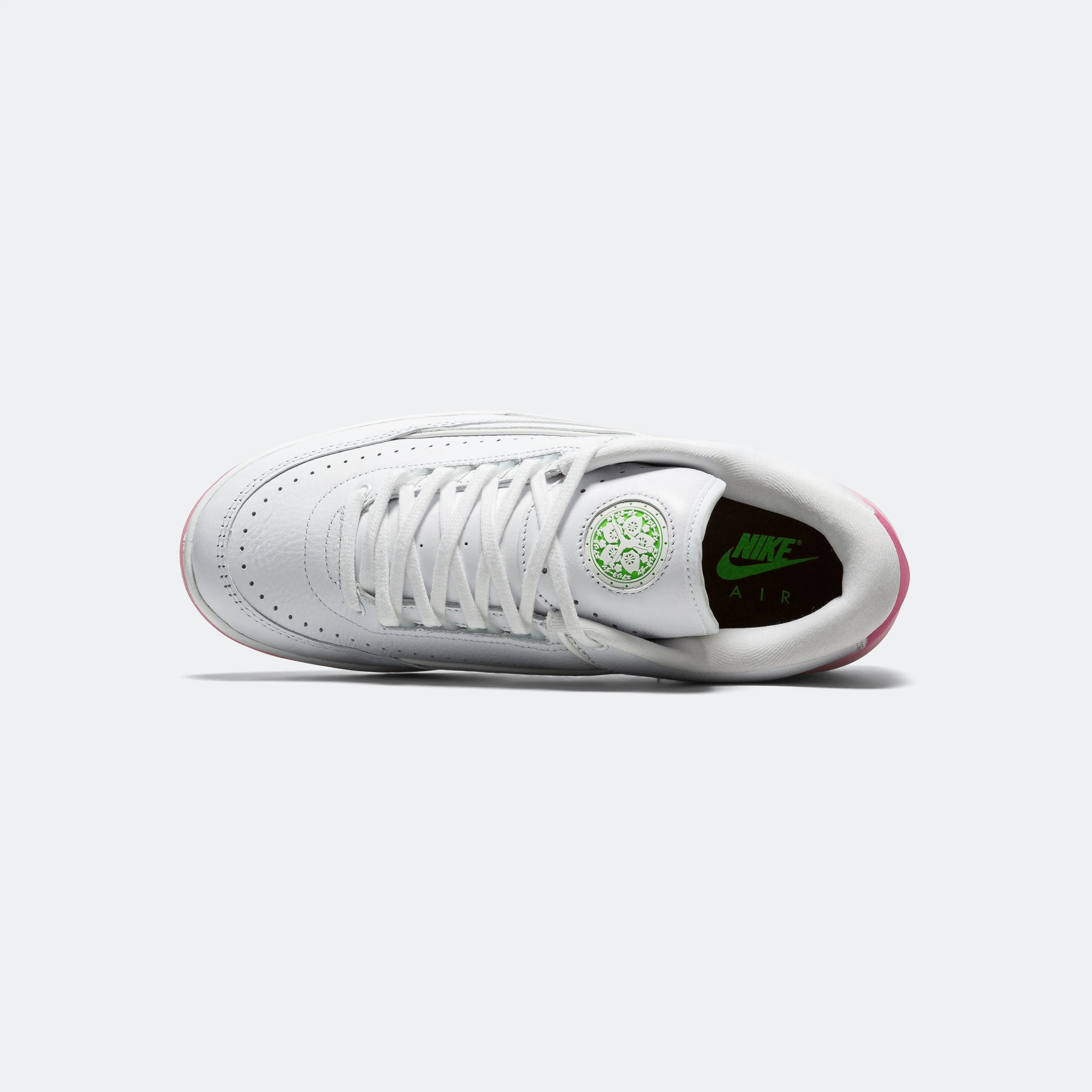 Air Jordan 2 Retro Low CH BLSM - White/Green Strike-Playful Pink