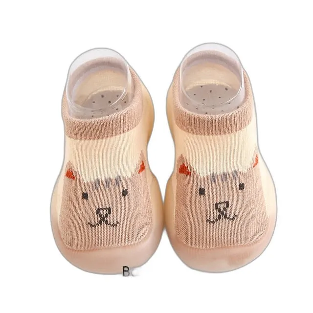 Animal Sock Shoes - Brown Cat