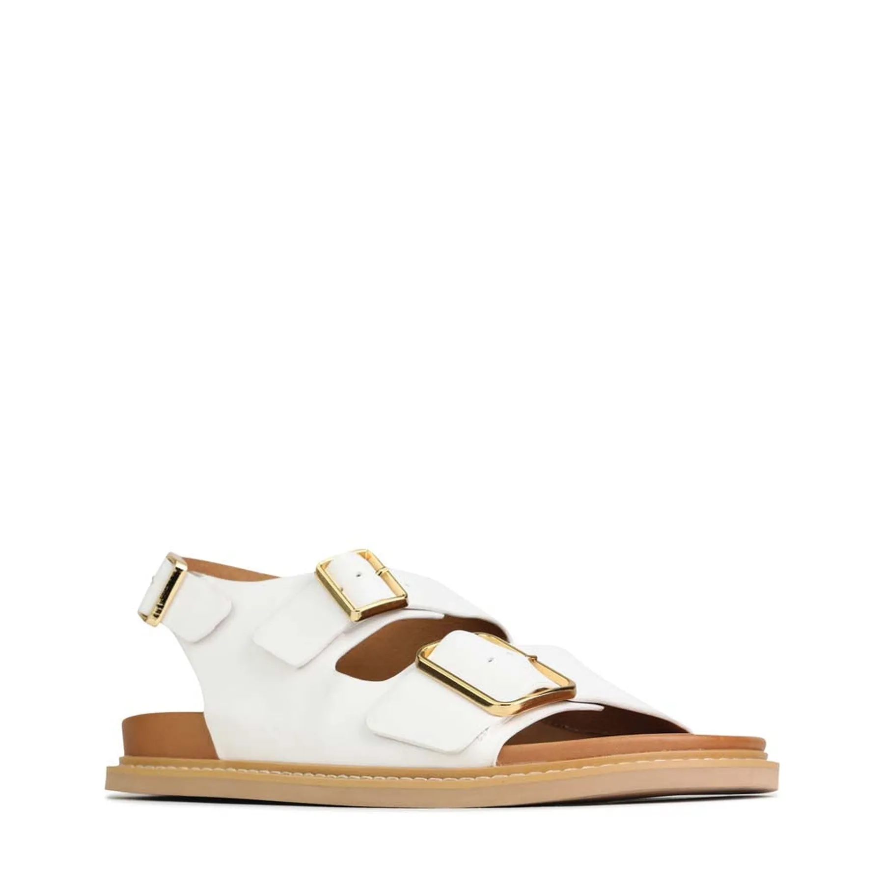 DEANA TRIPLE BUCKLE SANDALS LEATHER