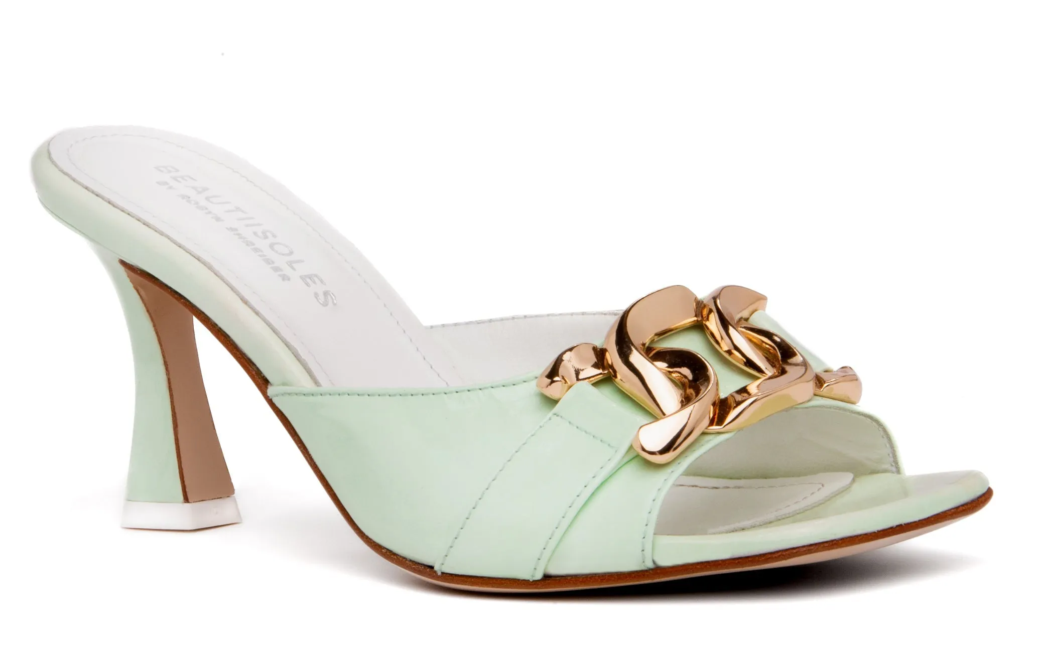 Gabriela Brown Patent Leather Sandal