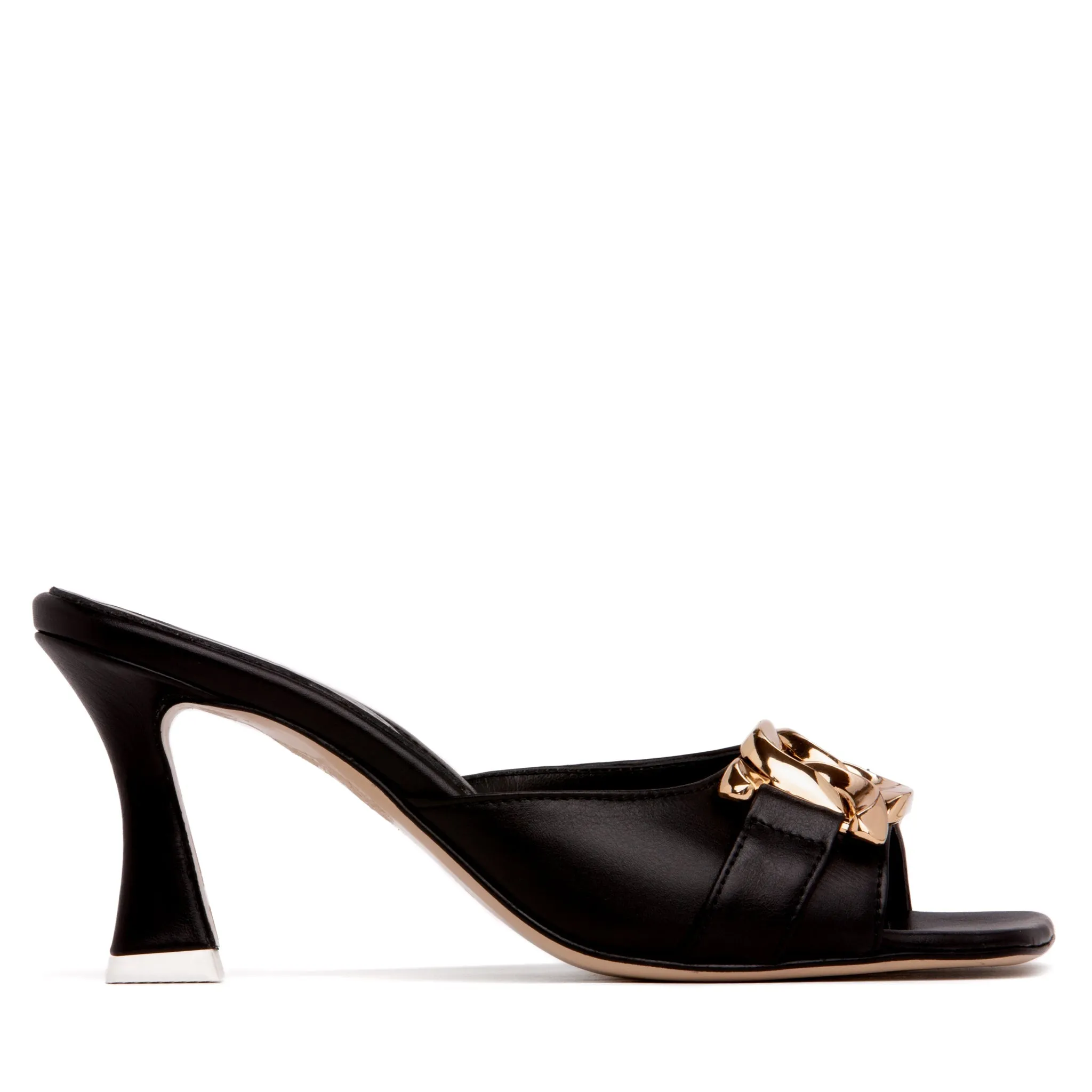 Gabriela Brown Patent Leather Sandal