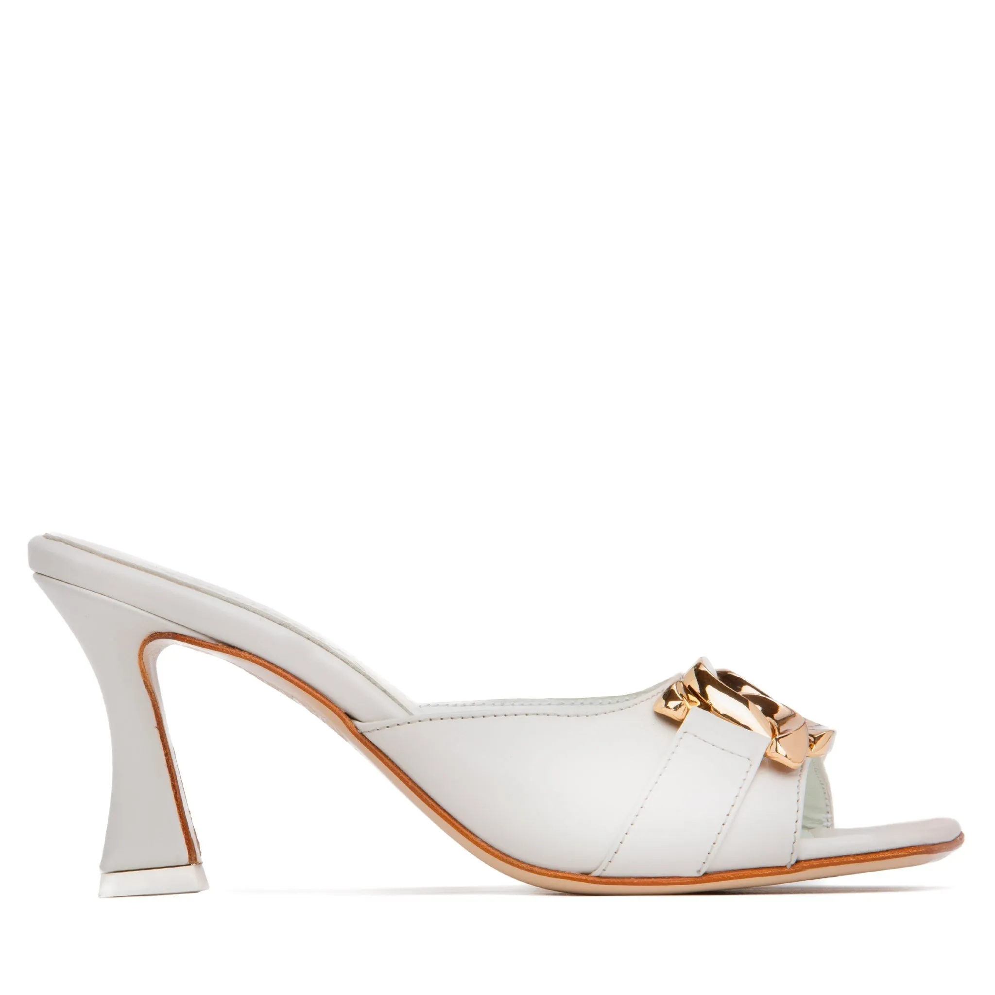 Gabriela Brown Patent Leather Sandal