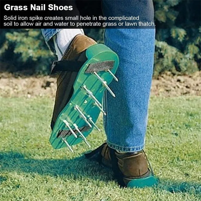 Garden Lawn Aerator Shoes Spiked Sandals with Adjustable Straps