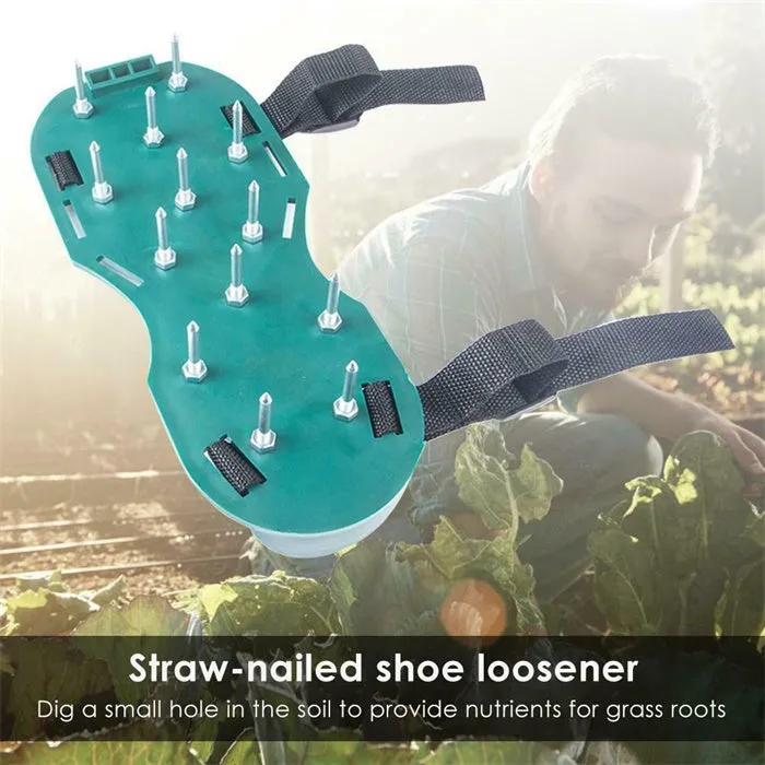 Garden Lawn Aerator Shoes Spiked Sandals with Adjustable Straps