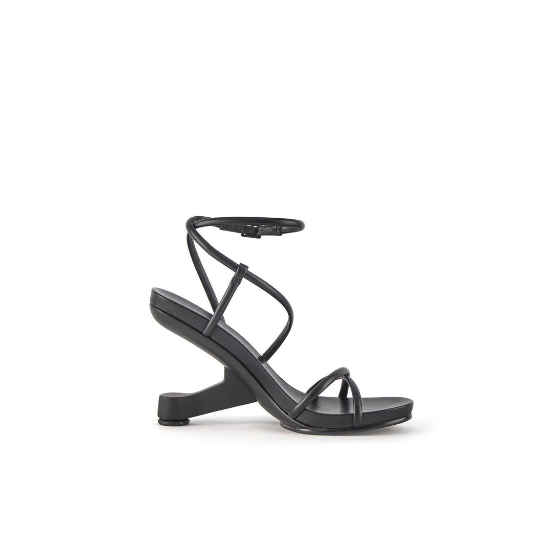 Gladys Black Open Toes Sandals