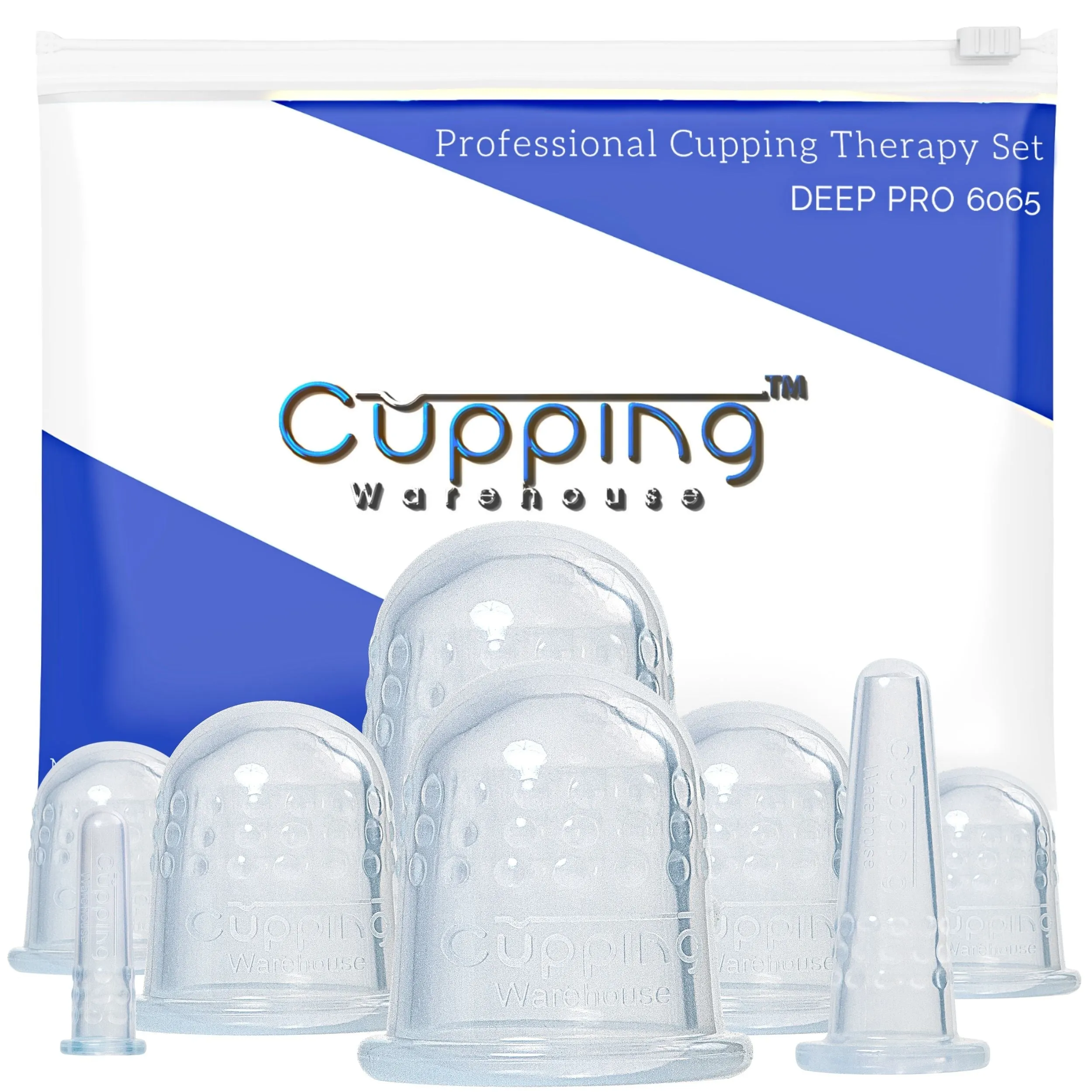 GRIP DEEP PRO 6570- Professional Face and Body Cupping Set -Harder Silicone