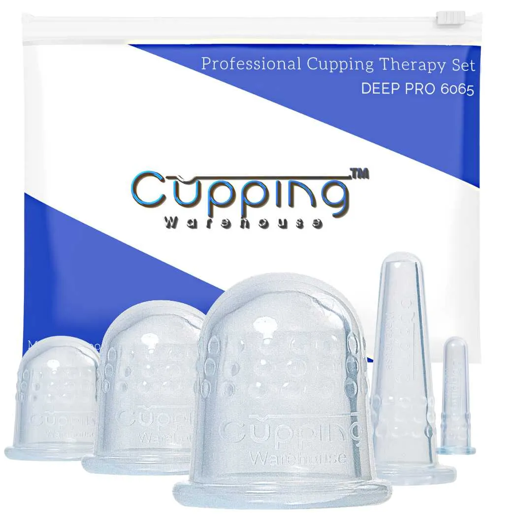 GRIP DEEP PRO 6570- Professional Face and Body Cupping Set -Harder Silicone