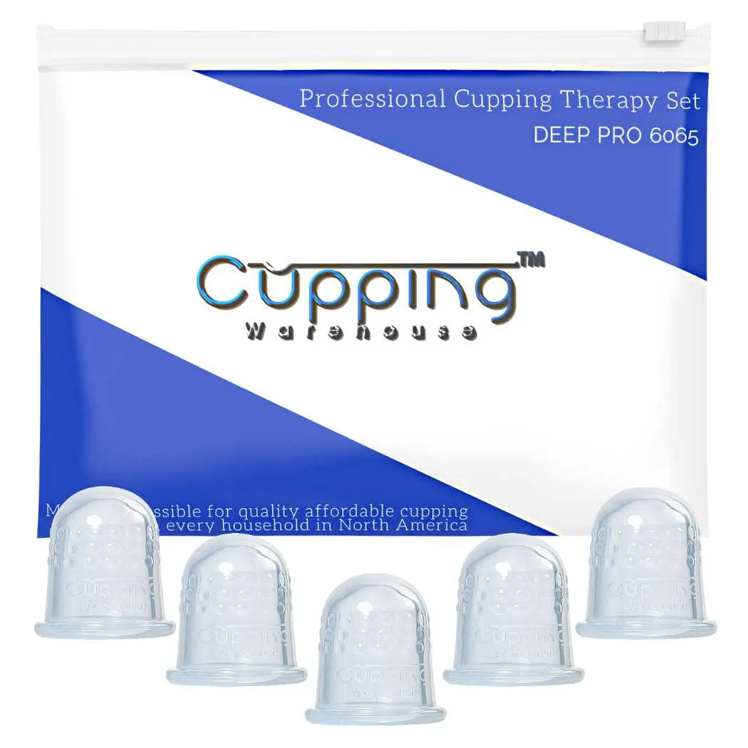 GRIP DEEP PRO 6570- Professional Face and Body Cupping Set -Harder Silicone