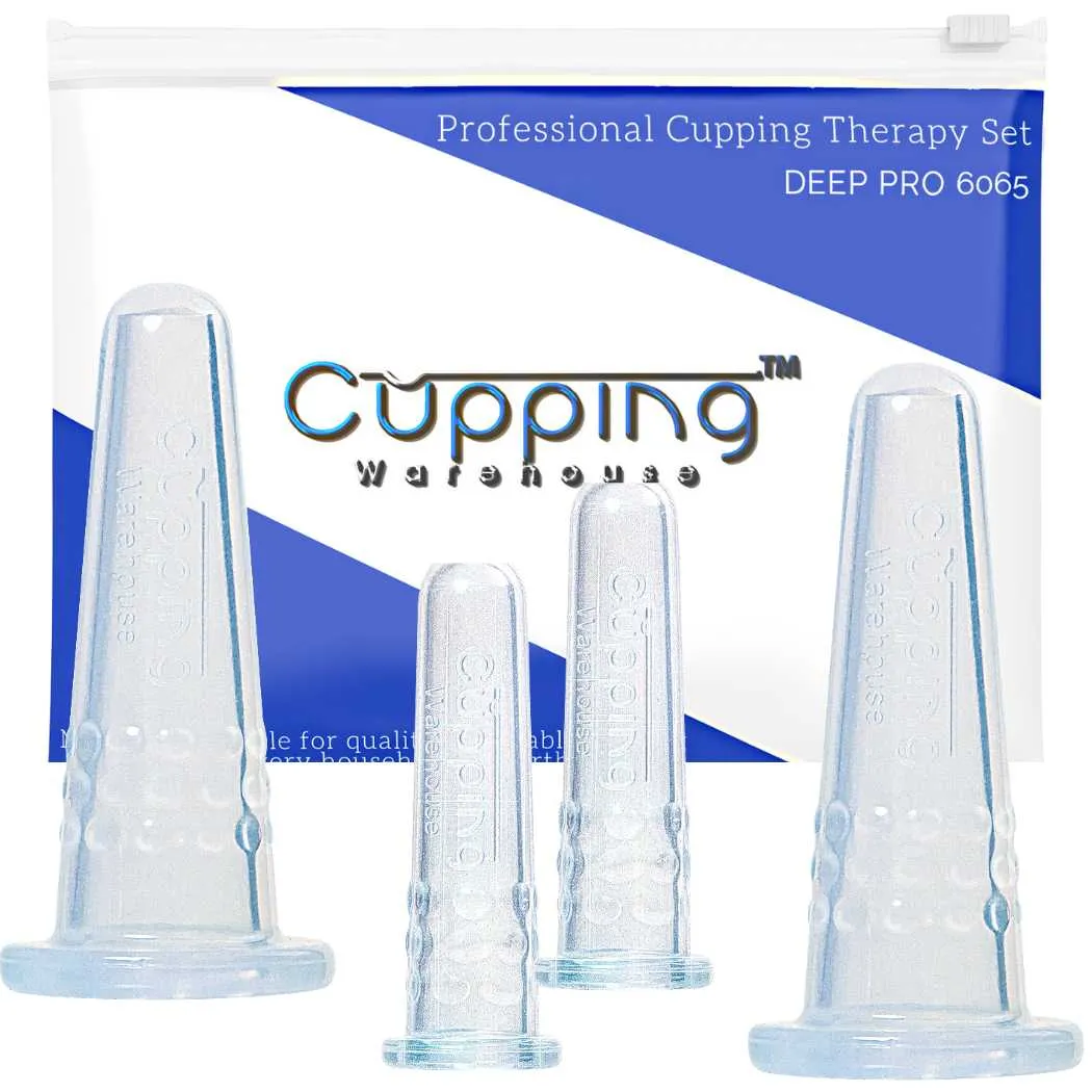 GRIP DEEP PRO 6570- Professional Face and Body Cupping Set -Harder Silicone