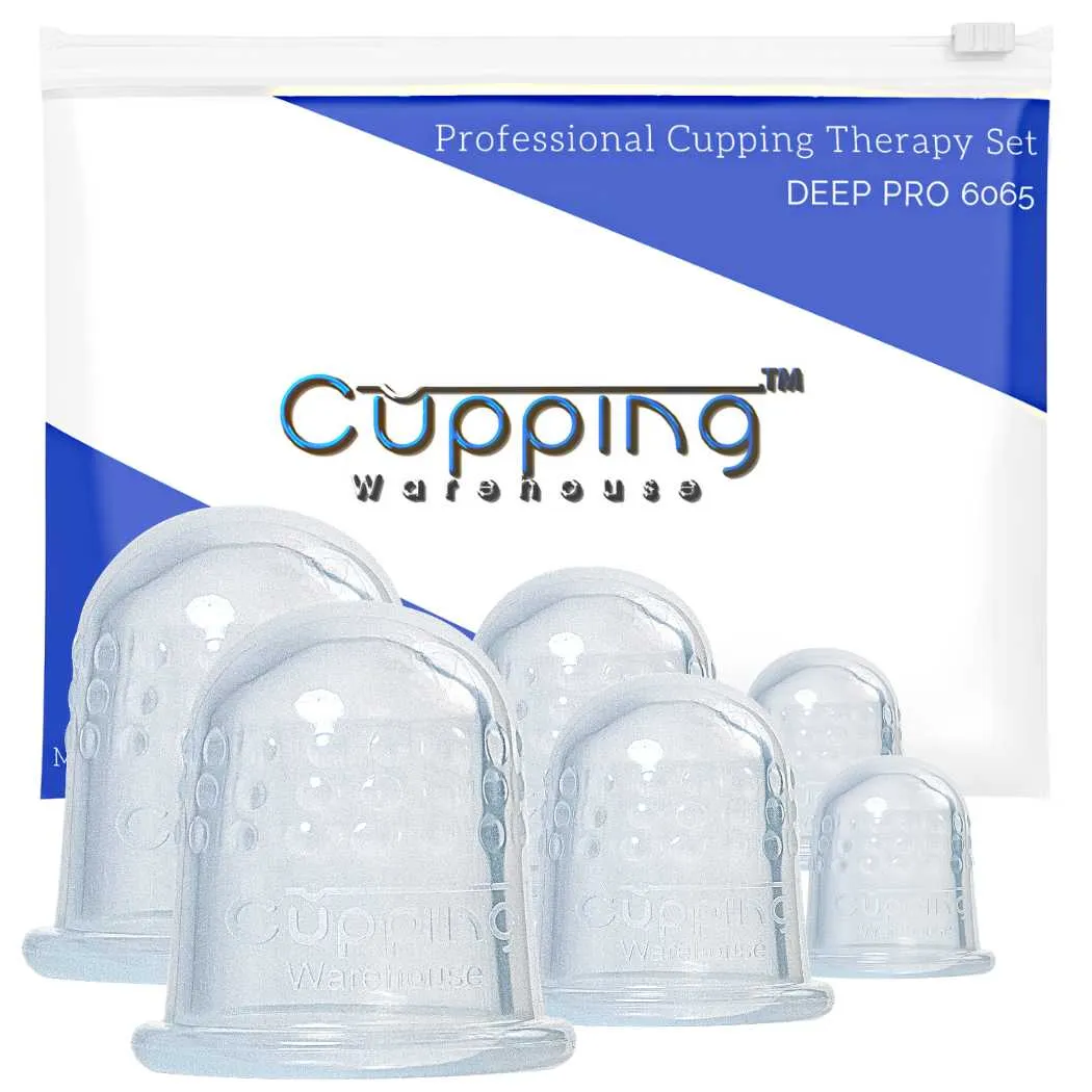 GRIP DEEP PRO 6570- Professional Face and Body Cupping Set -Harder Silicone