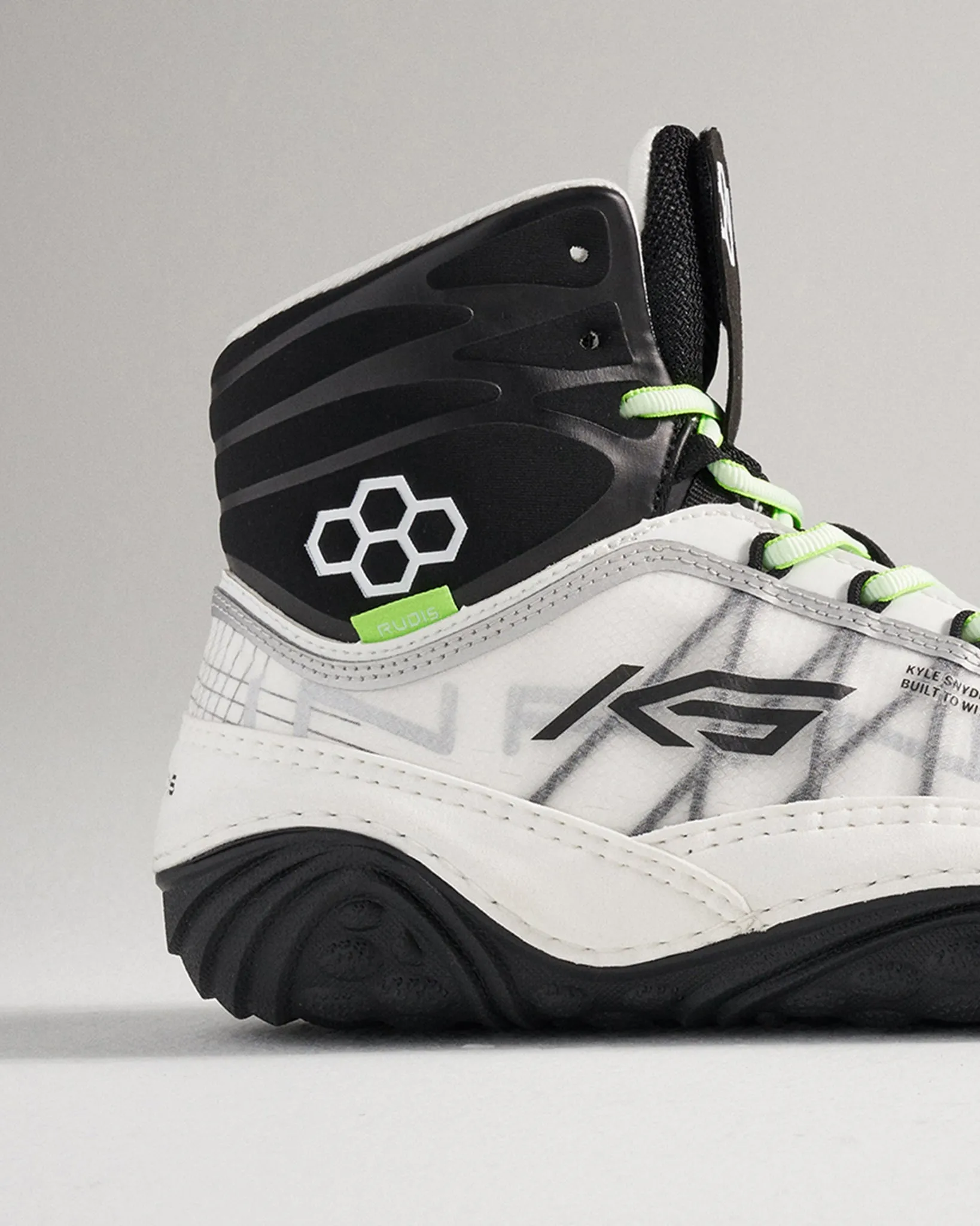 KS Infinity Adult Wrestling Shoes - Yang White/Lime