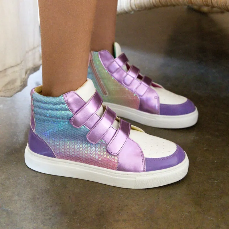 Miss Hannah Velcro Sneaker in Purple - Kids