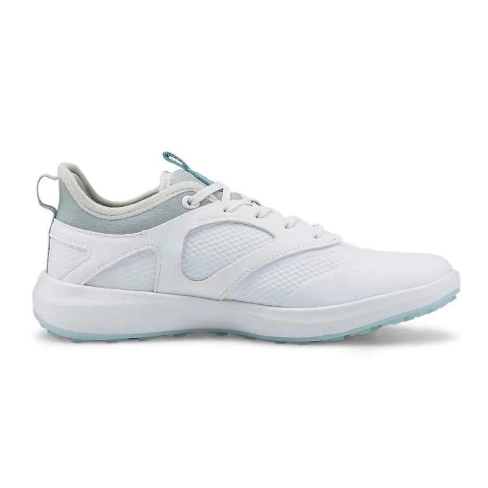 Puma Women's IGNITE Malibu Spikeless Golf Shoes - Puma White/ Puma Silver/ Lucite