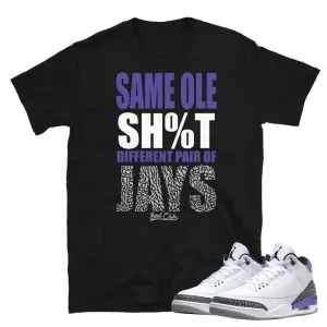 Retro 3 "Dark Iris" sneaker shirt