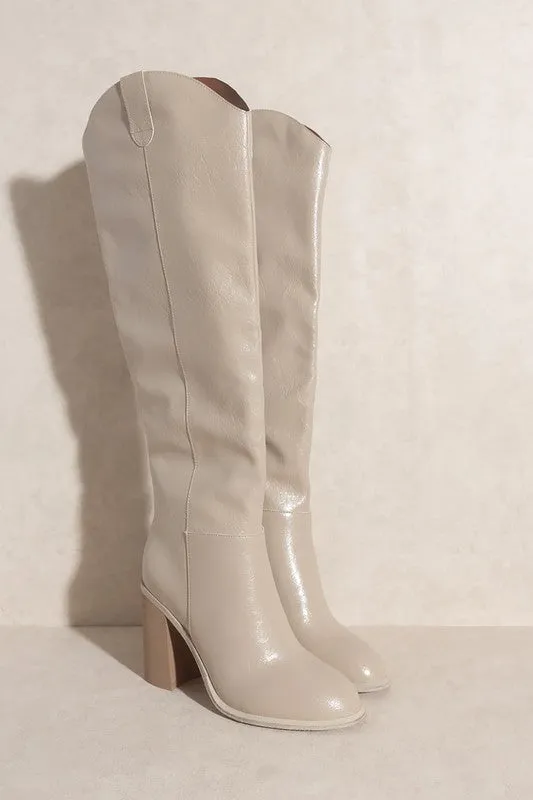 TEEK - TAUPE STEPHANIE-KNEE HIGH, BOOTS