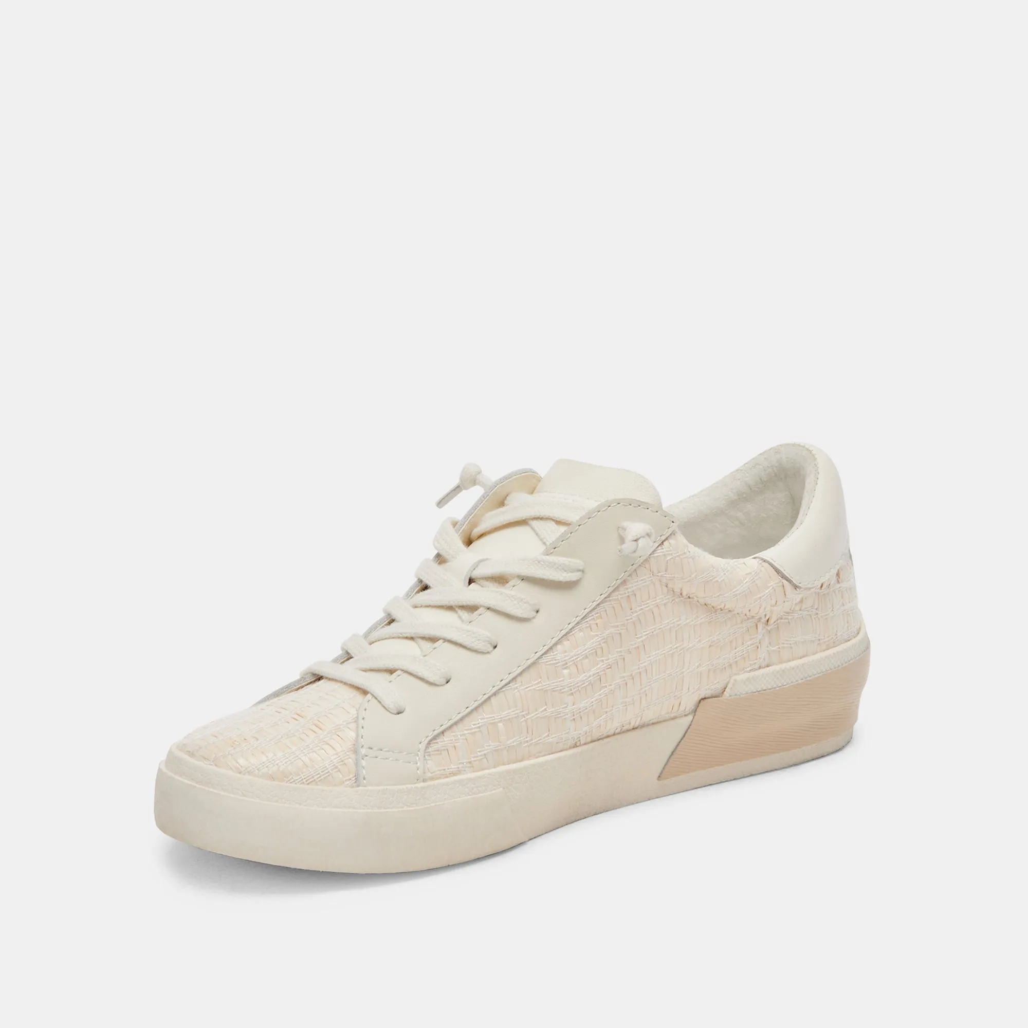 ZINA SNEAKERS BONE RAFFIA